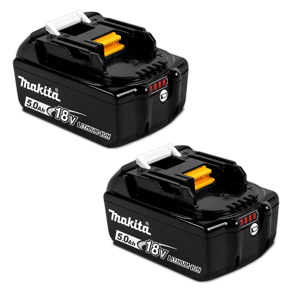 Makita 191C12-3 18V 5.0Ah Li-ion Cordless Battery with Gauge 2-Pack BL1850B-L