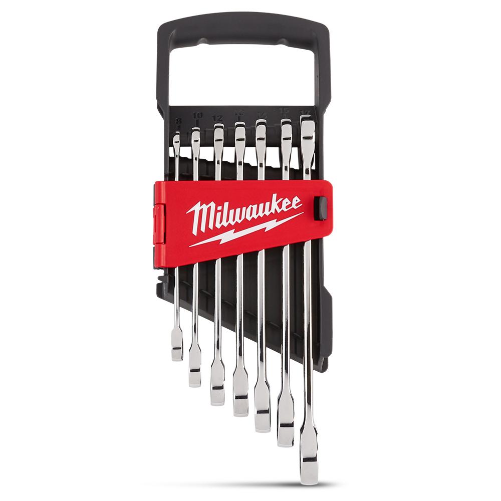 Milwaukee 7pc Ratcheting Combination Wrench Set - Metric 48229506