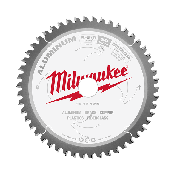 Milwaukee 150mm (6") 50T Aluminium Circular Saw Blade 48404315