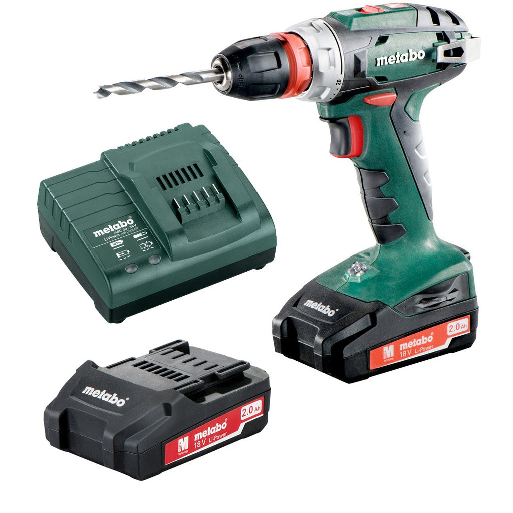 Metabo 18V Drill Driver with Quick Chuck 2.0Ah Set BS 18 Quick 602217590