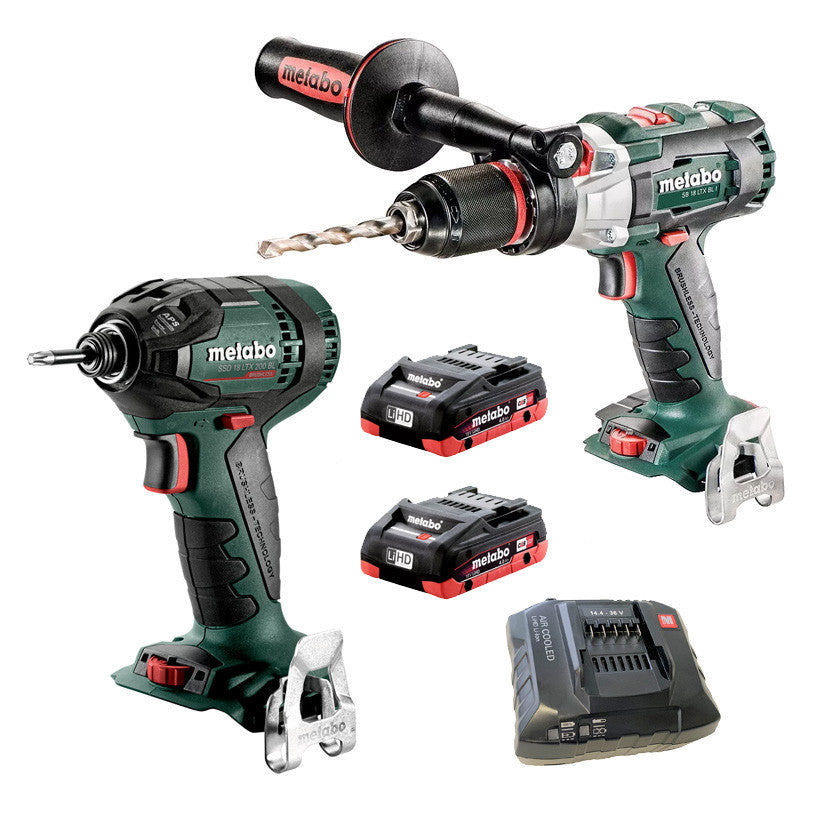 Metabo 18V 2 Piece Hammer Drill & Impact Driver 4.0Ah Combo AU68200040