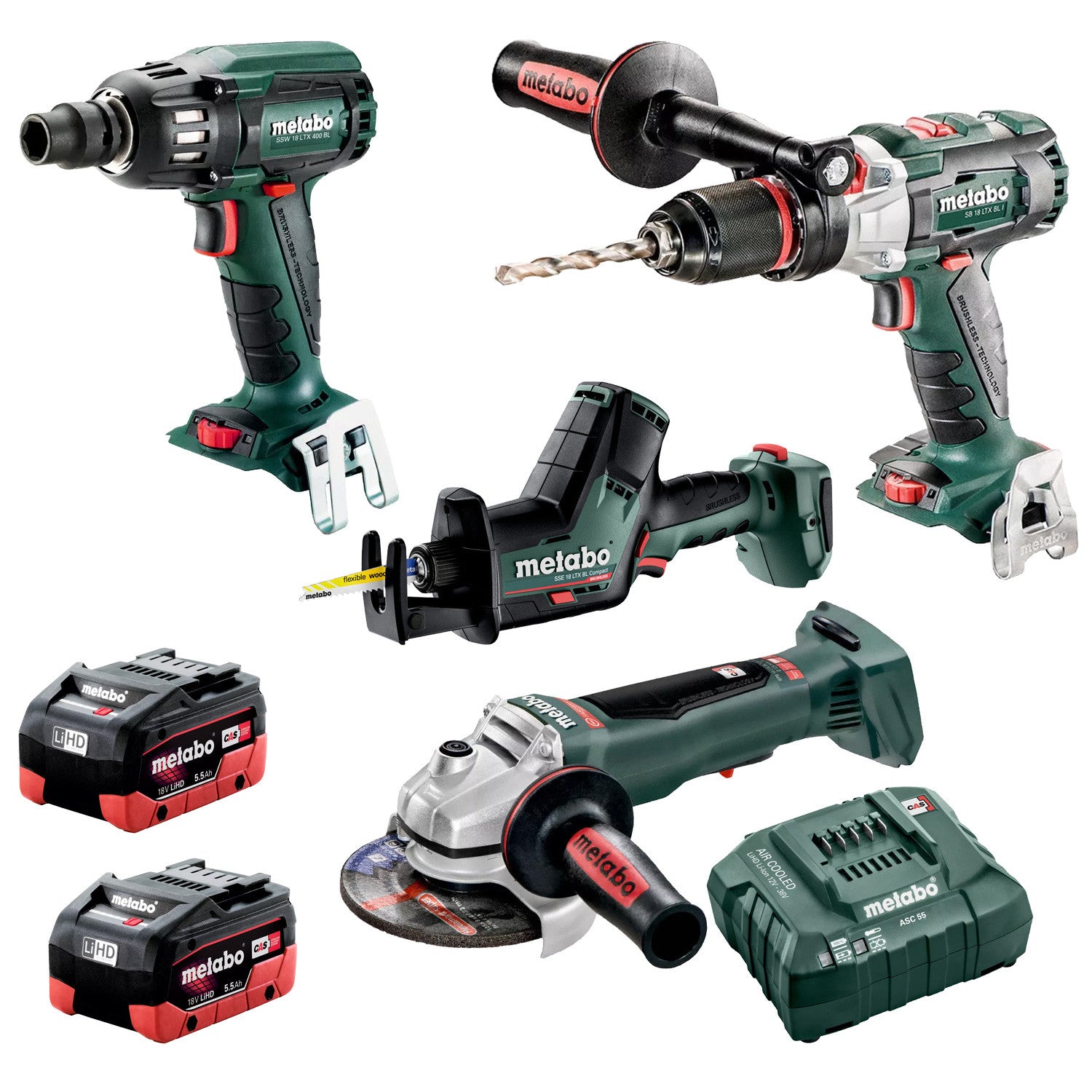 Metabo 18V 4 Piece 5.5Ah Combo AU68400550