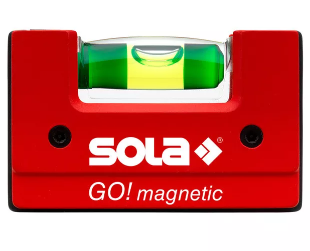 Sola Go! Magnetic Compact Spirit Level with Belt Clip - GOMAGC