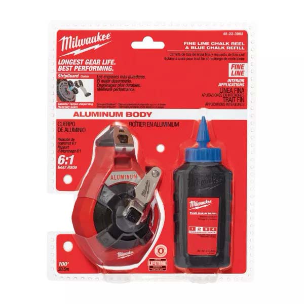 Milwaukee 30m Precision Line Kit with Blue Chalk 48223992