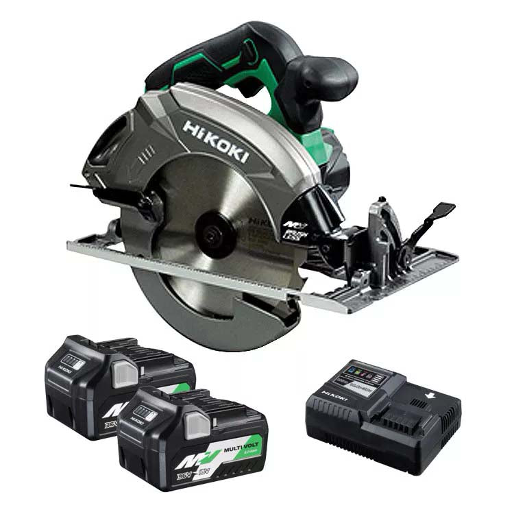 HiKOKI 36V 185mm Circular Saw MultiVolt Battery Kit C3607DA(HRZ)